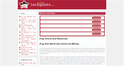 Desktop Screenshot of casinoluckyslots.com